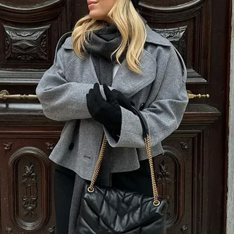 Chic Woolen Coat - Finuella