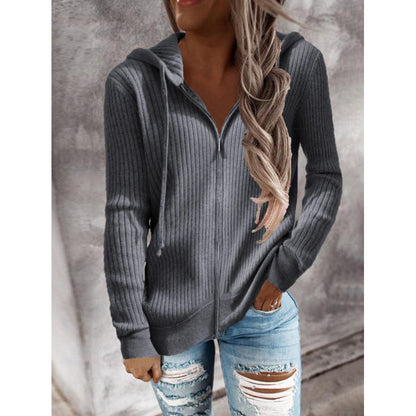 Women's Zip Up Hoodies Sweatshirts Sweater Fall Outfits Casual Long Sleeve Drawstring Jackets