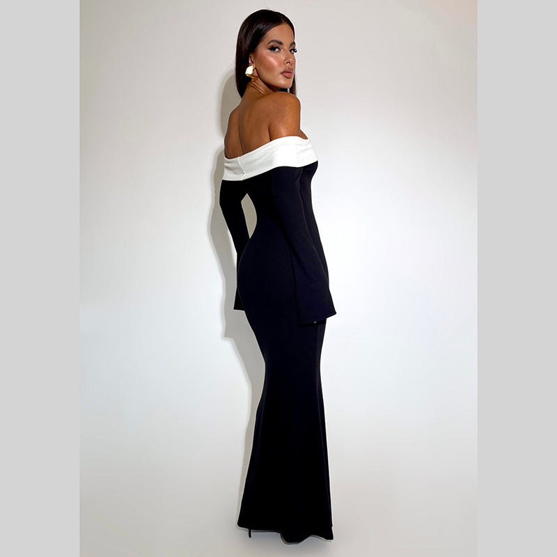 Contrast Bardot Gown