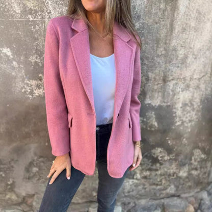 Chic Lapel Button Blazer