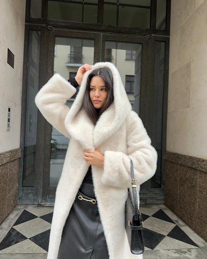 Elegant Hooded Overcoat