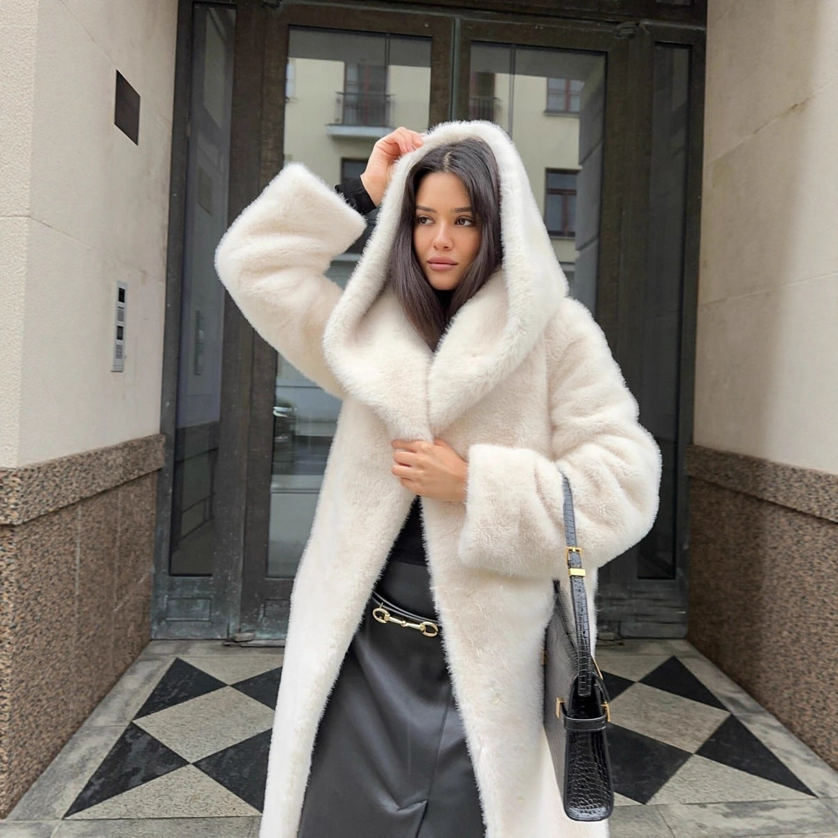 Elegant Hooded Overcoat