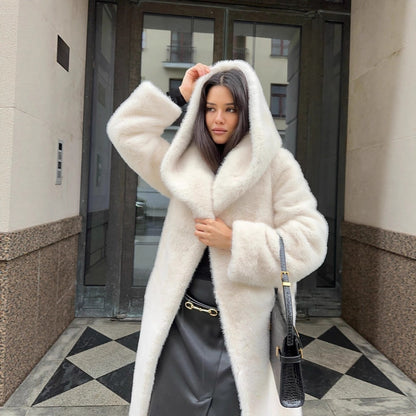 Elegant Hooded Overcoat