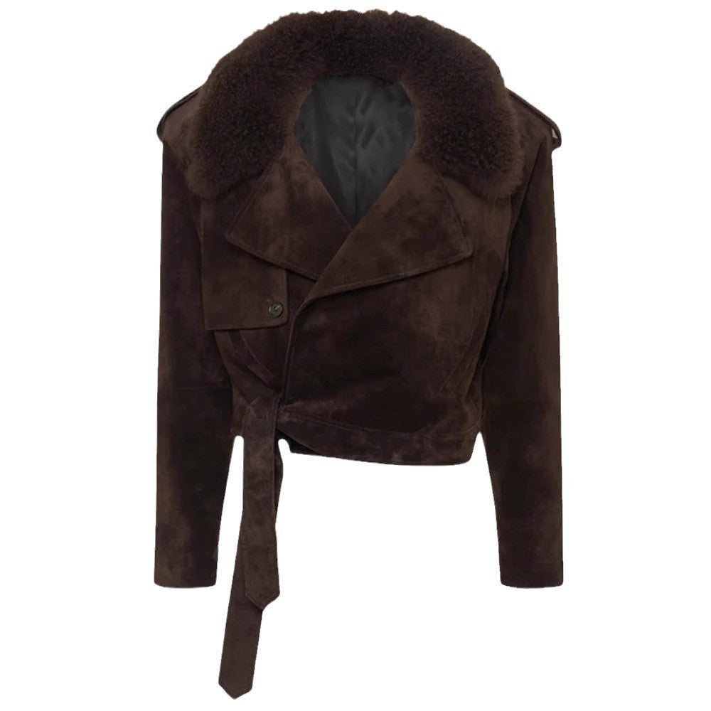 Suede Moto Jacket