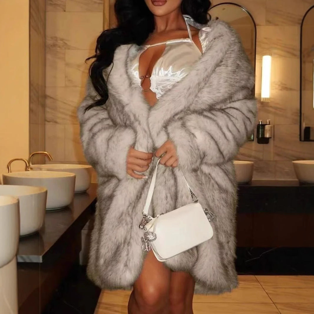 Aurora Faux Fur Collar Coat