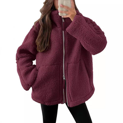 Cozy Chic Zip Fleece Coat
