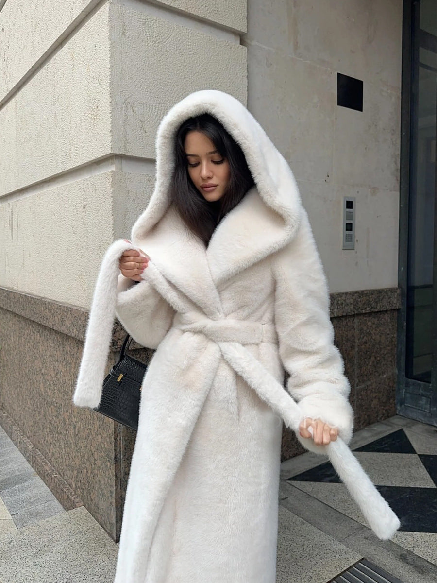 Elegant Hooded Overcoat