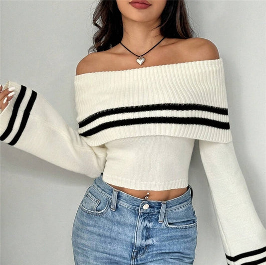 Midriff Knitted Sweater - Finuella