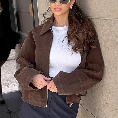 Sculpted Suede Jacket