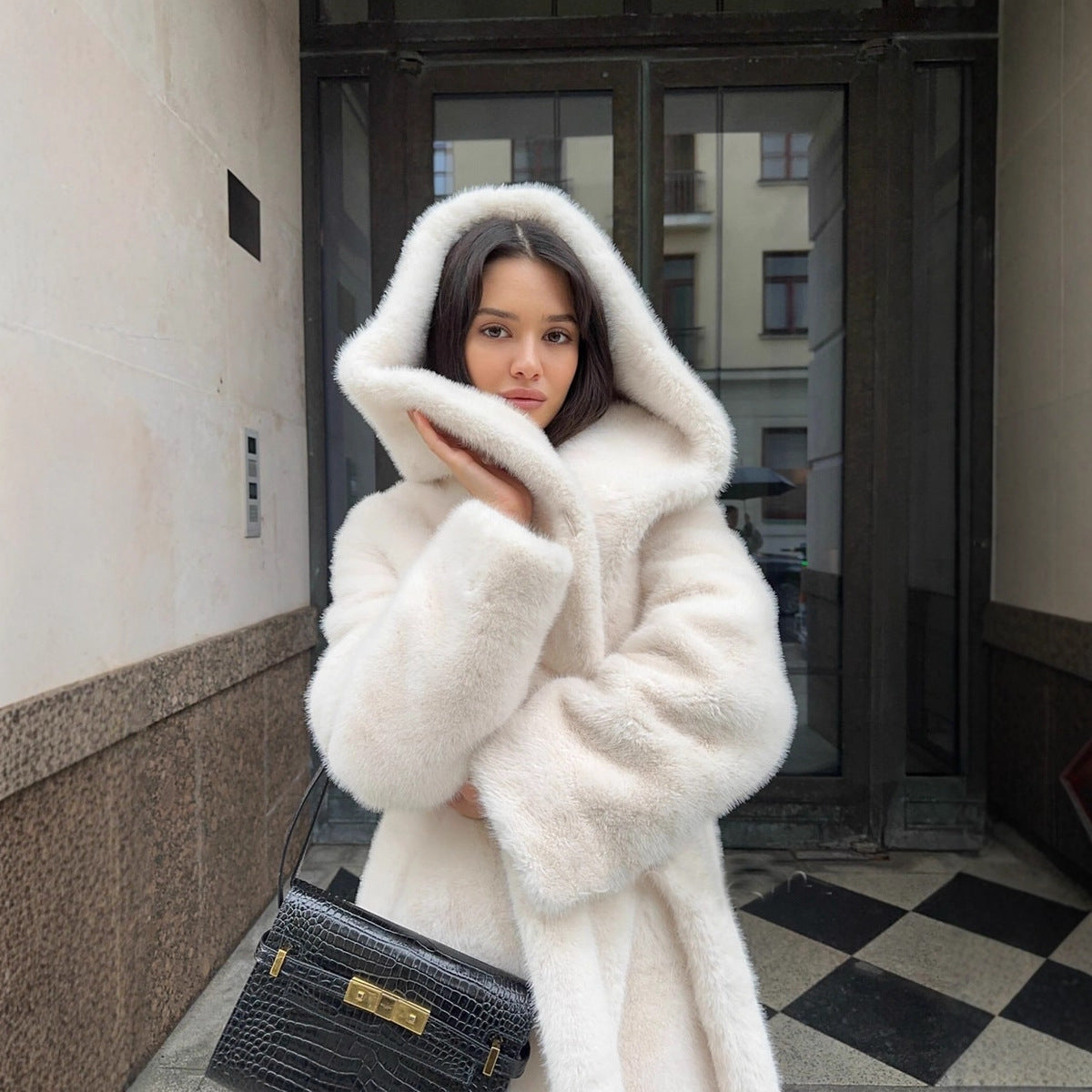 Elegant Hooded Overcoat