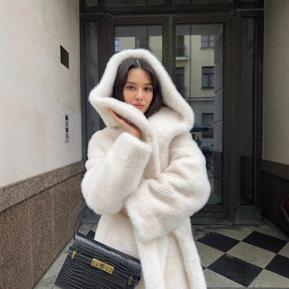 Elegant Hooded Overcoat