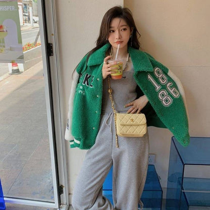 Lamb Wool All-match Loose Fluffy Jacket