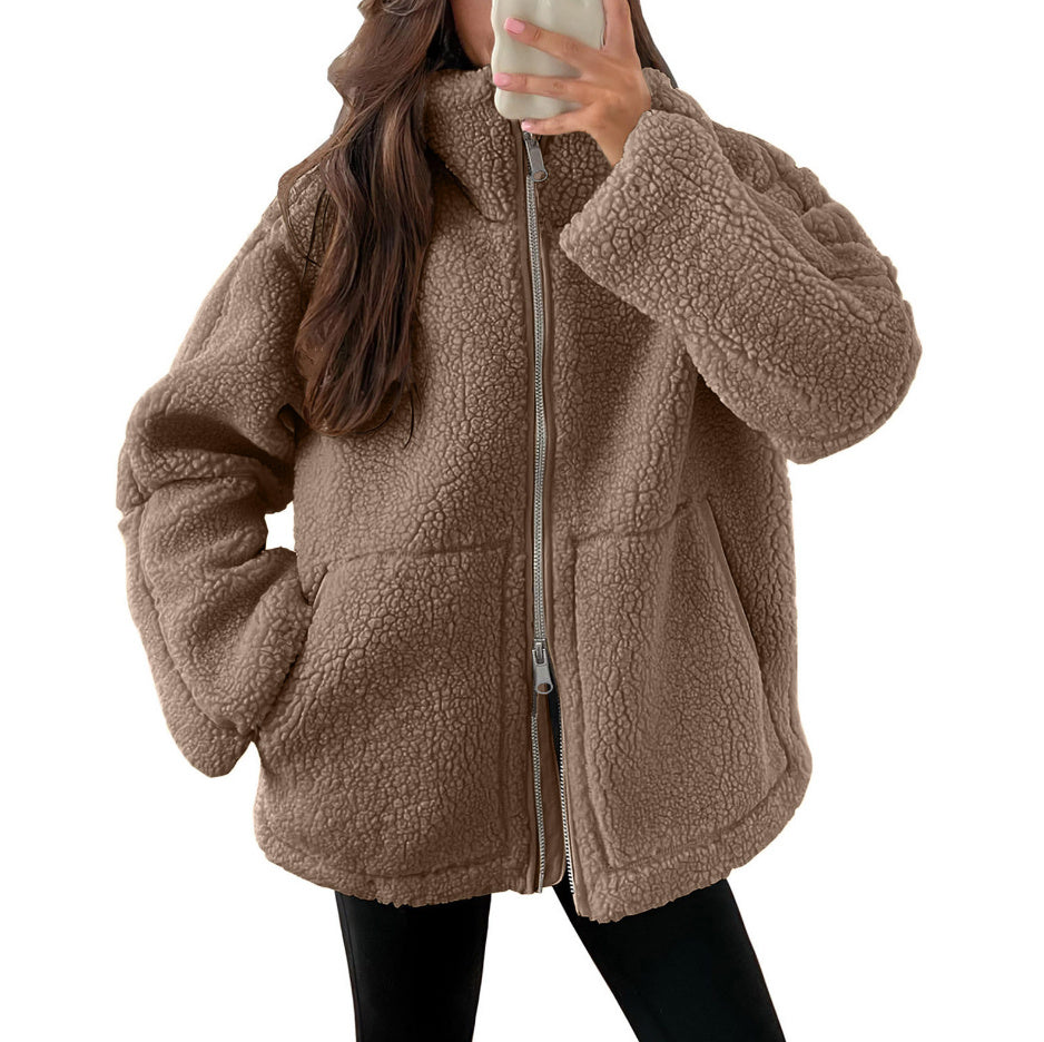 Cozy Chic Zip Fleece Coat