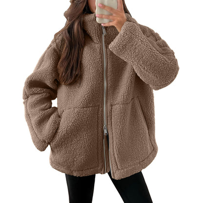 Cozy Chic Zip Fleece Coat