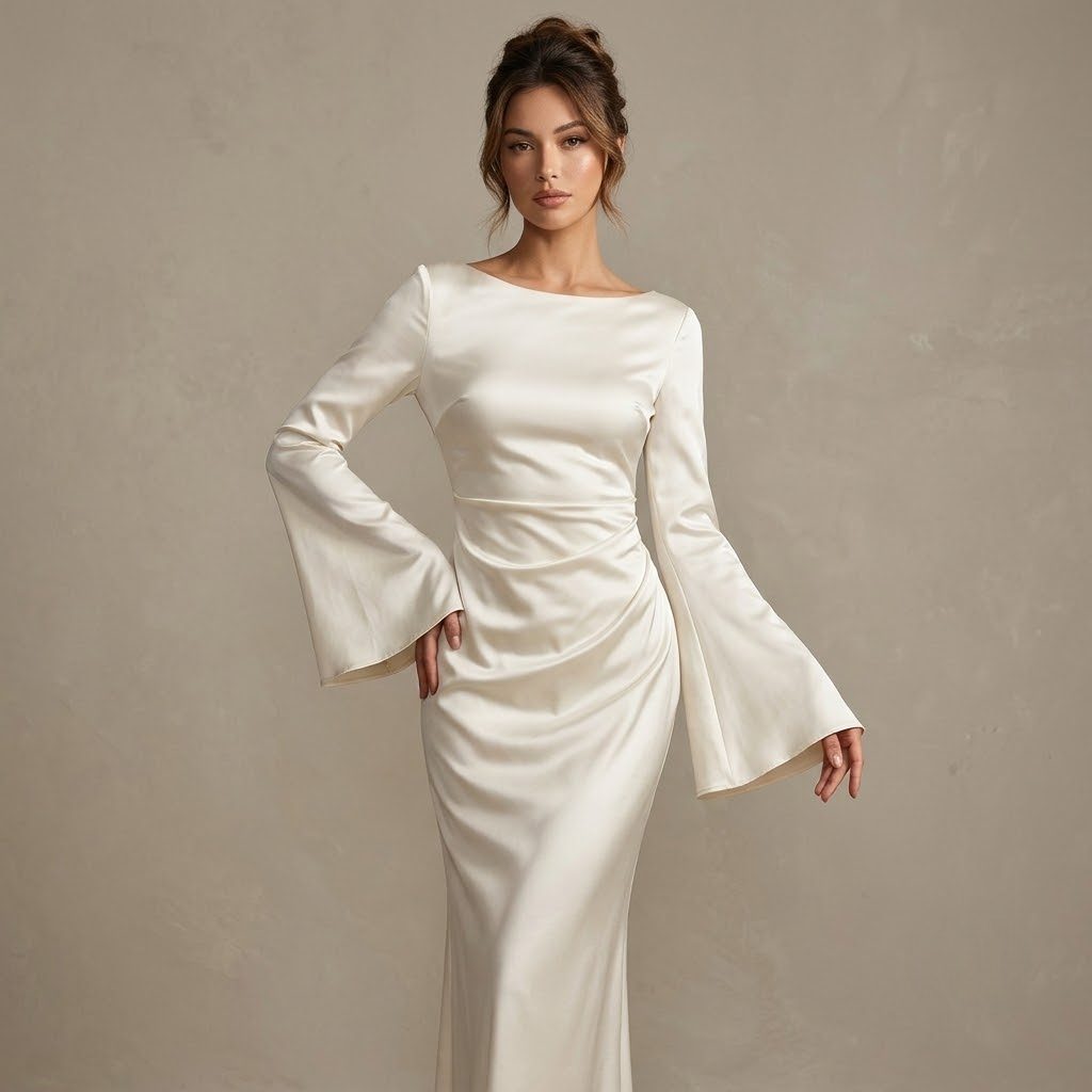 White Satin Sleeve