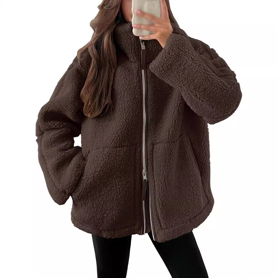 Cozy Chic Zip Fleece Coat