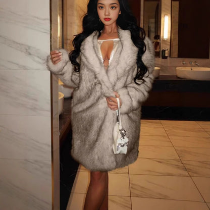 Aurora Faux Fur Collar Coat