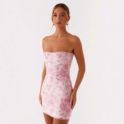 Floral Sequin Tube