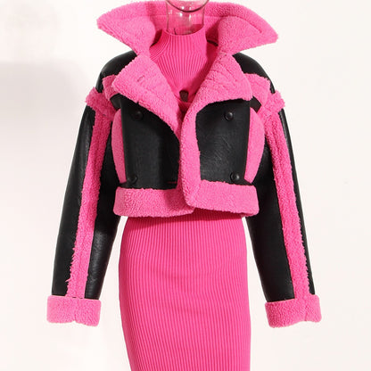 European And American Gas Field Explosion Street Big Lapel Motorcycle Jacket