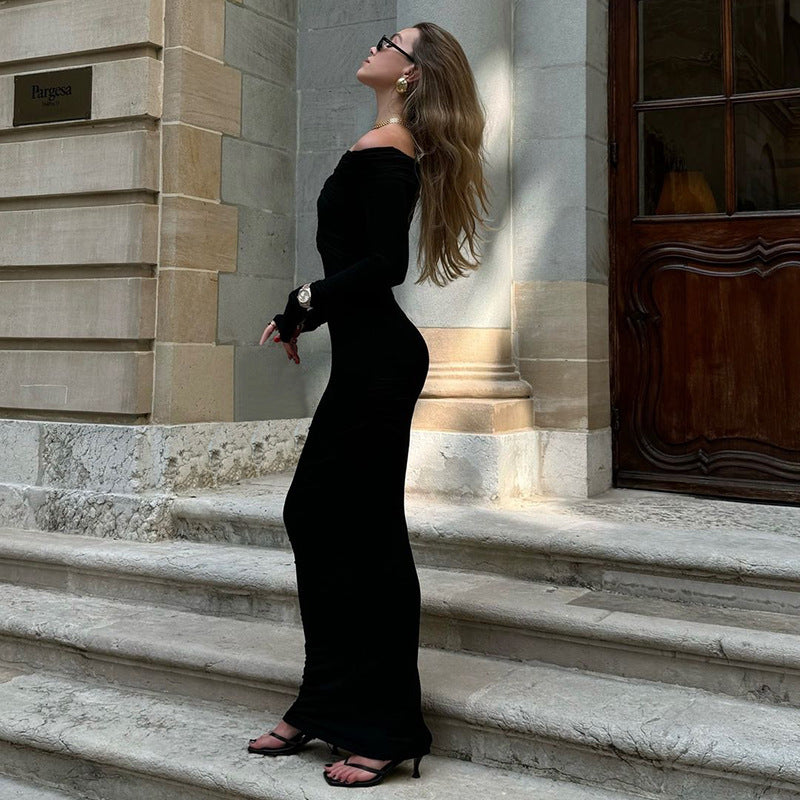 Black Bardot Maxi