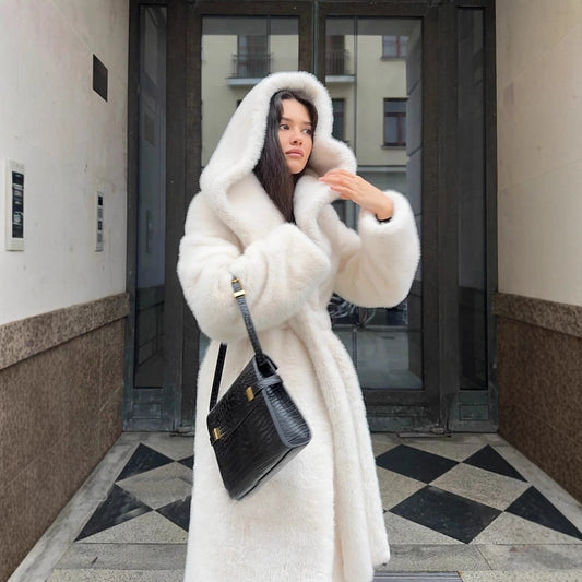 Elegant Hooded Overcoat