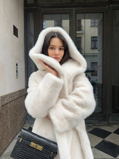 Elegant Hooded Overcoat