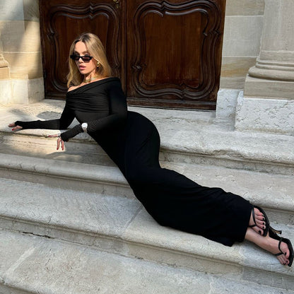 Black Bardot Maxi