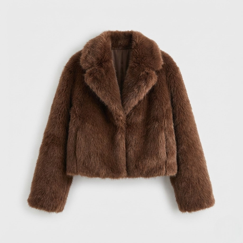 Faux Fur Coat Female Short Chic