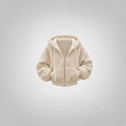 Academy Retro Solid Lamb Wool Casual Jacket Top