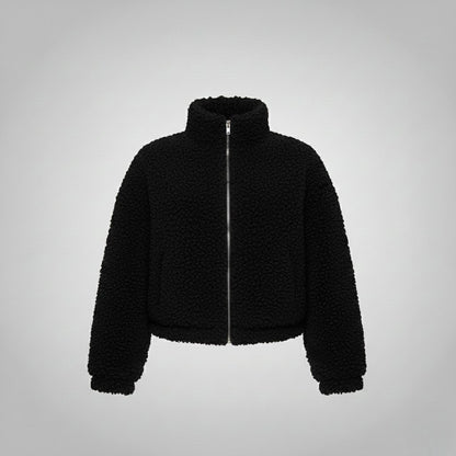 Fashion Cashmere Cardigan Short Jacket Lamb Wool Coat Women