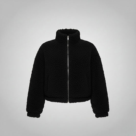 Fashion Cashmere Cardigan Short Jacket Lamb Wool Coat Women