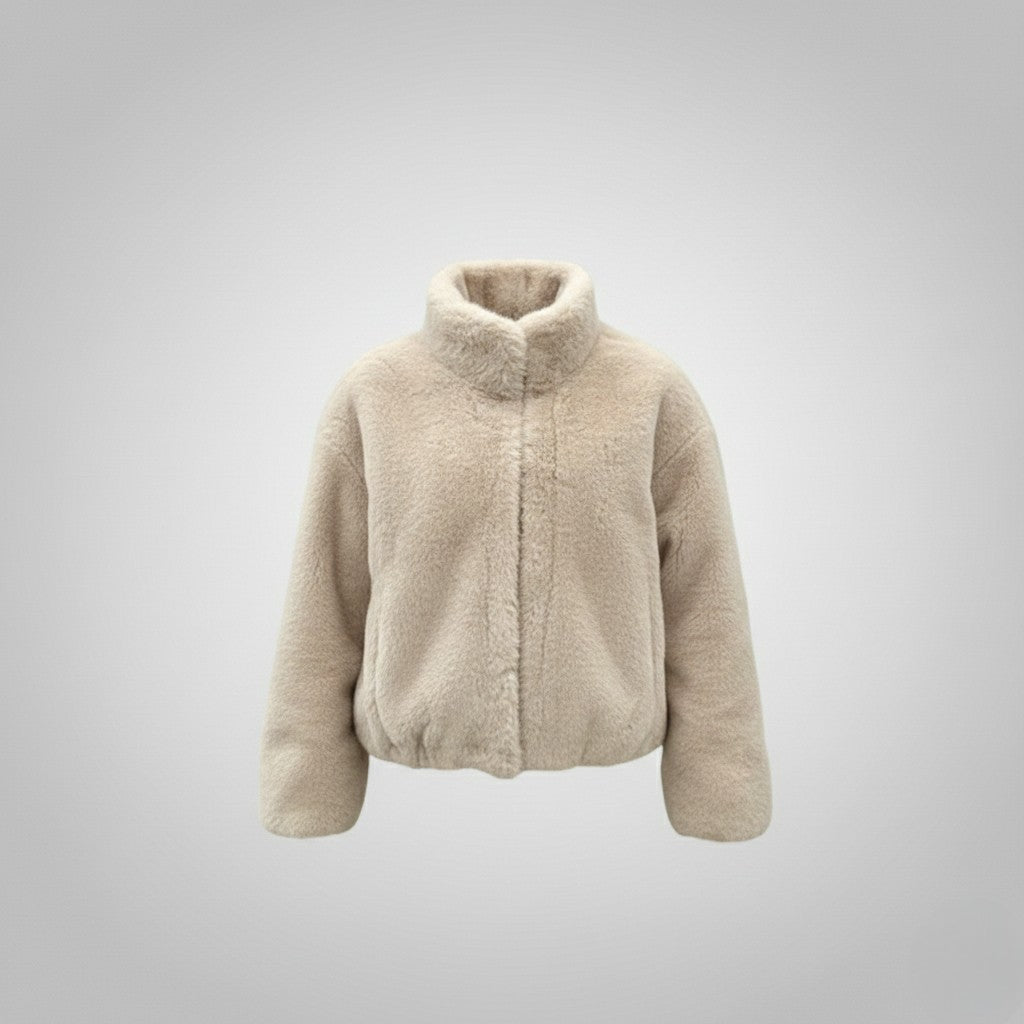 Warm Faux Fur Zip Jacket