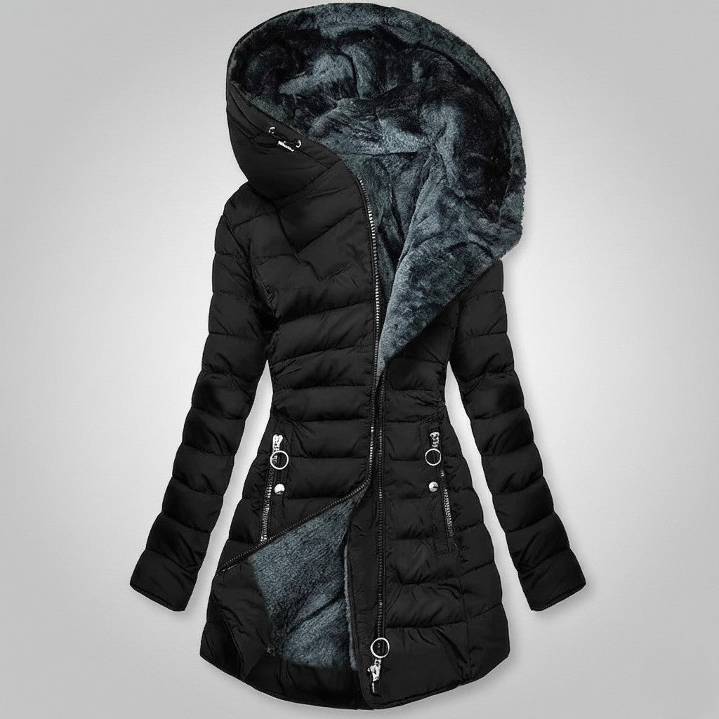 Slim-fit Cotton-padded Jacket Coat Hooded