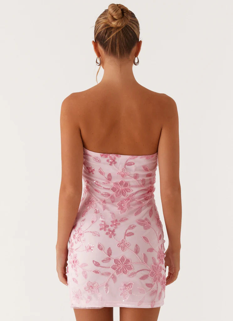 Floral Sequin Tube