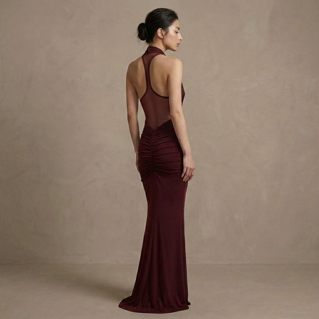 Draped Halter Maxi