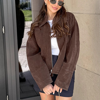 Sculpted Suede Jacket