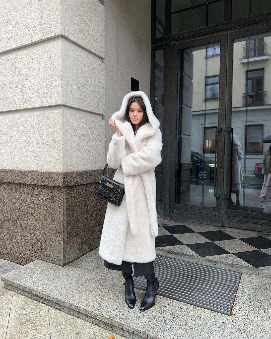 Elegant Hooded Overcoat