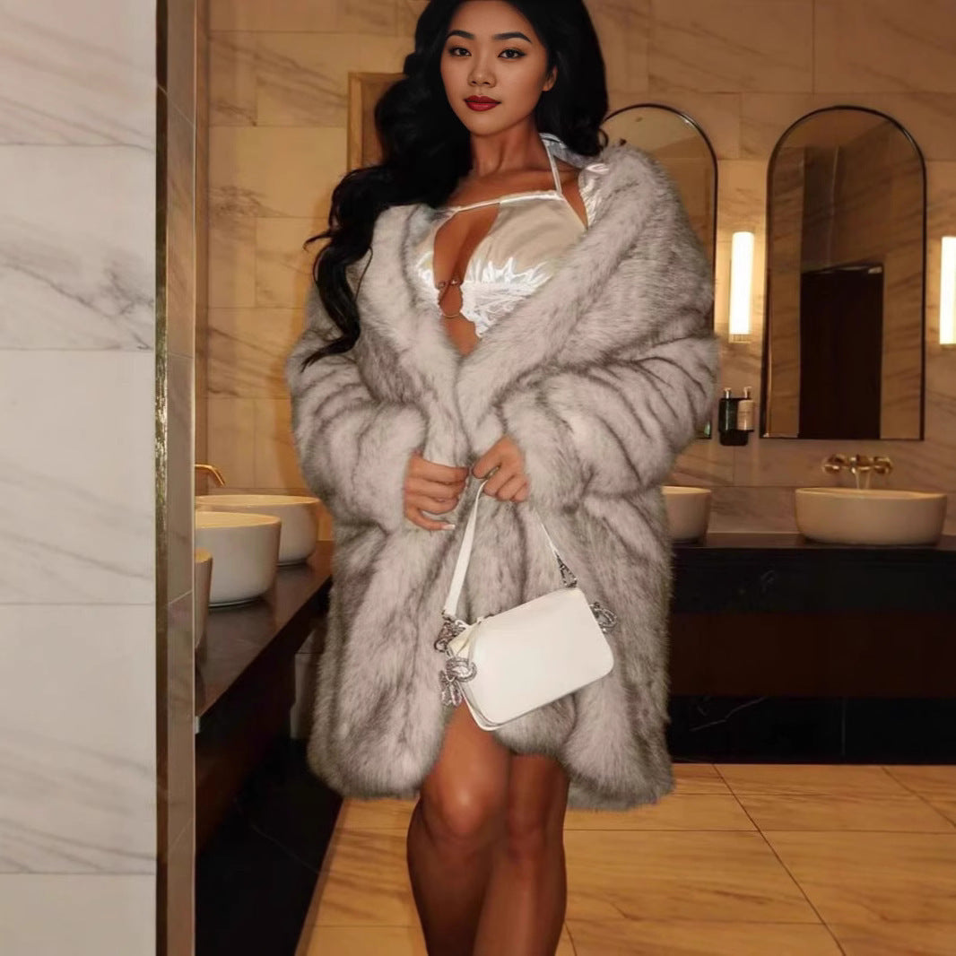 Aurora Faux Fur Collar Coat