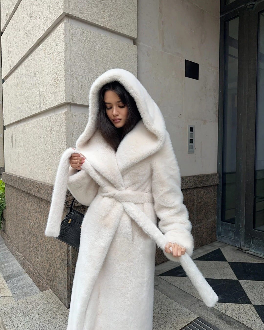 Elegant Hooded Overcoat