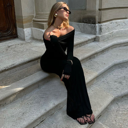 Black Bardot Maxi