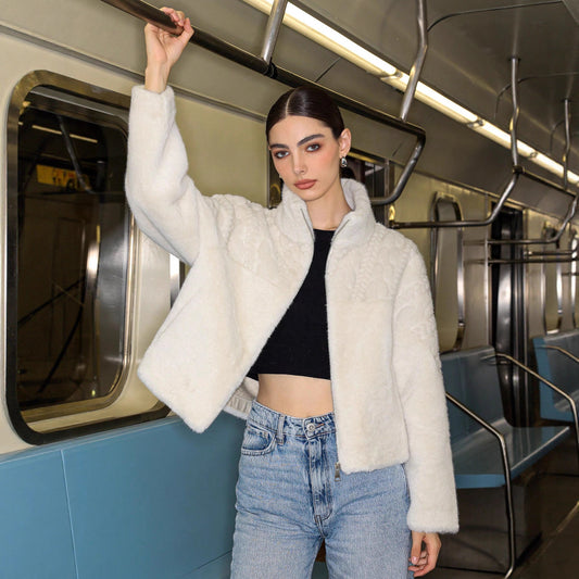 High Neck Long Coat - Finuella