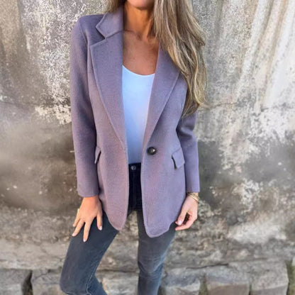 Chic Lapel Button Blazer