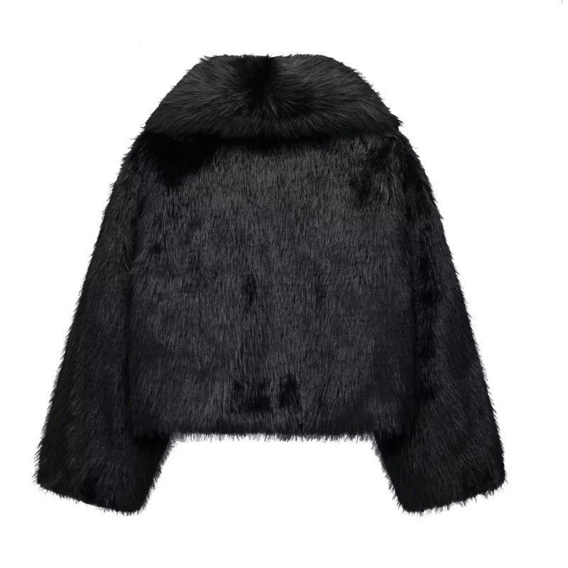 Casual Faux Fur Effect Jacket