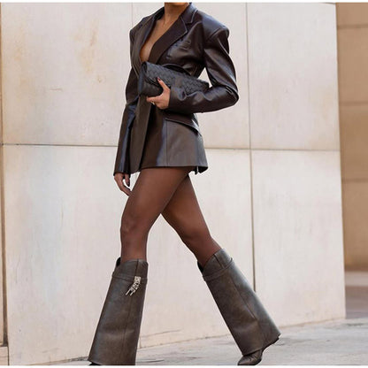 Tailored Leather Elegance