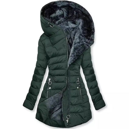 Slim-fit Cotton-padded Jacket Coat Hooded