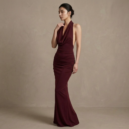 Draped Halter Maxi