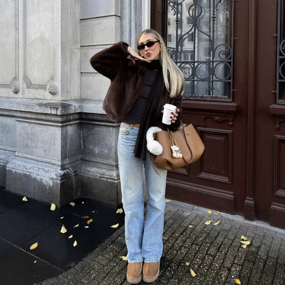 Stylish Fur Outerwear
