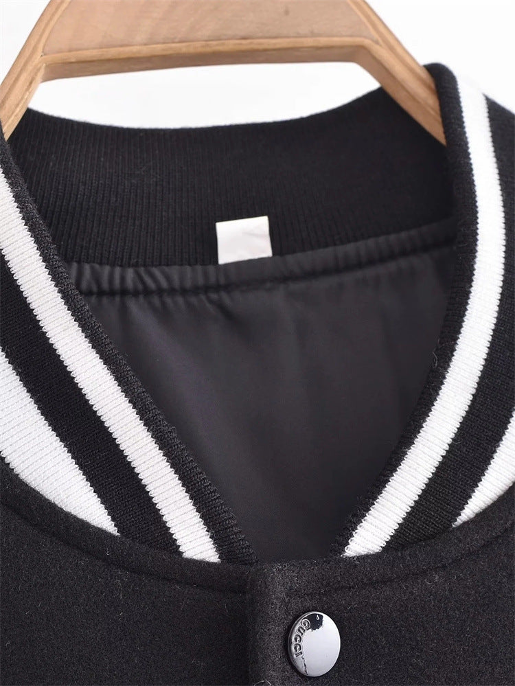 Retro PU Baseball Jacket