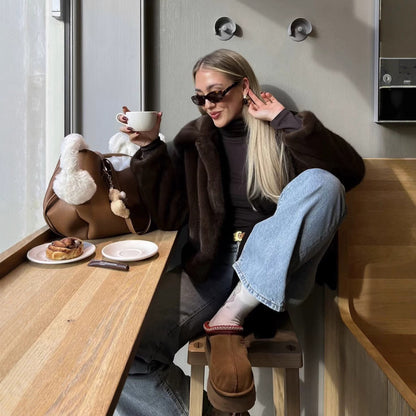 Stylish Fur Outerwear